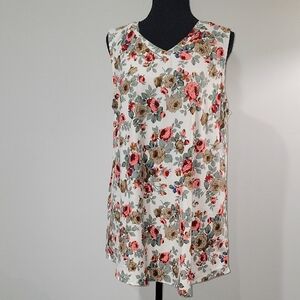 Floral Sleeveless Women's Top
